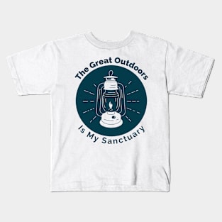 The Great Outdoors Is My Sanctuary Kids T-Shirt